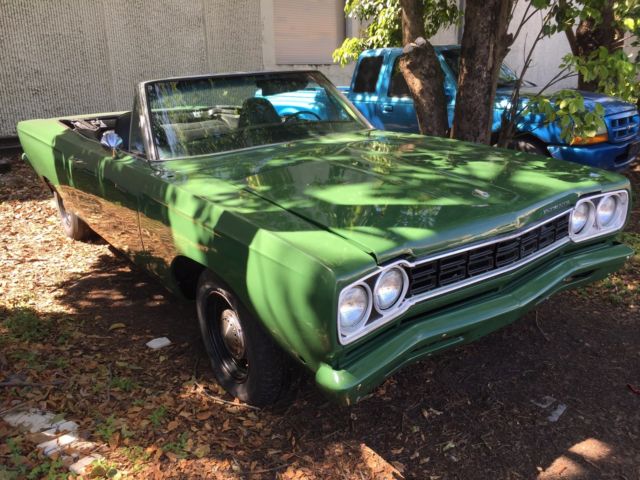 1968 Green Plymouth Satellite Convertible