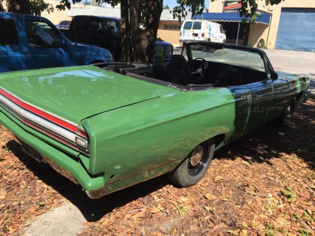 1968 Green Plymouth Satellite Convertible