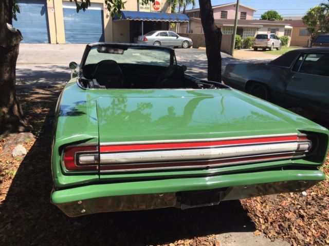 1968 Green Plymouth Satellite Convertible
