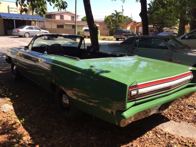 1968 Green Plymouth Satellite Convertible