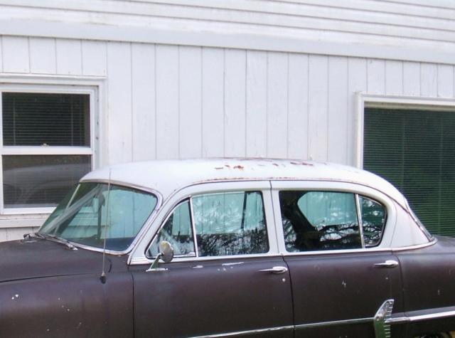 1954 White over Brown Plymouth Savoy Sedan