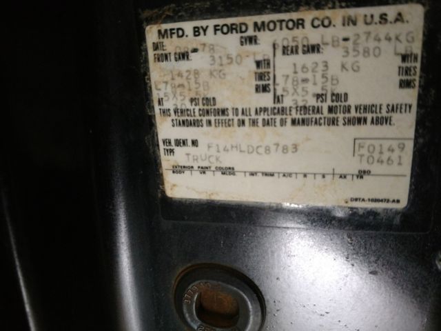 1978 Black Ford F-150 Standard Cab Pickup