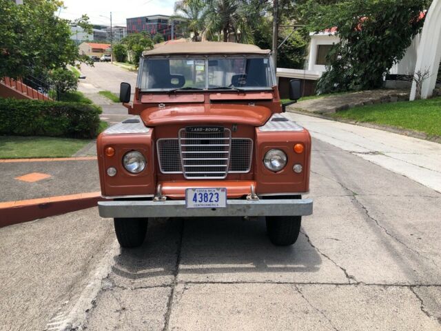 1972 Orange Land Rover Defender Wagon