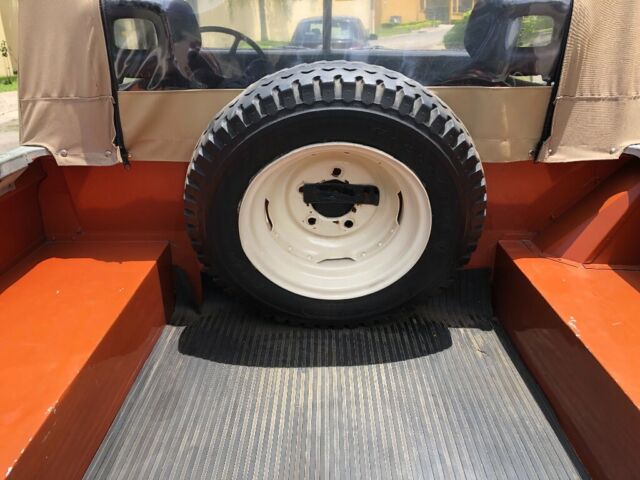 1972 Orange Land Rover Defender Wagon