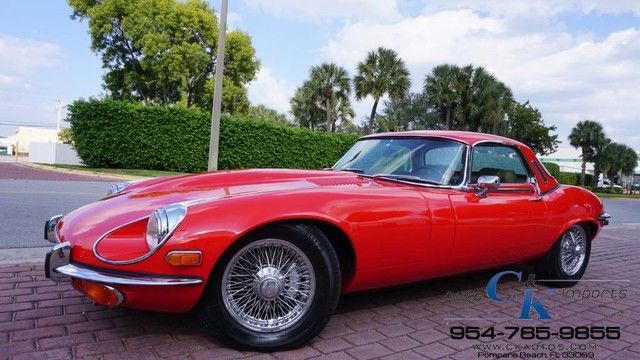 1972 Red Jaguar E-Type Convertible