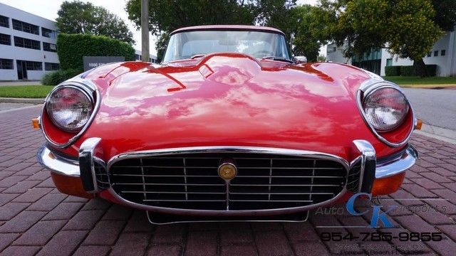 1972 Red Jaguar E-Type Convertible