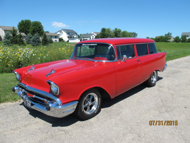 1957 Red Chevrolet Bel Air/150/210