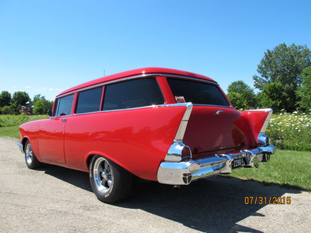1957 Red Chevrolet Bel Air/150/210