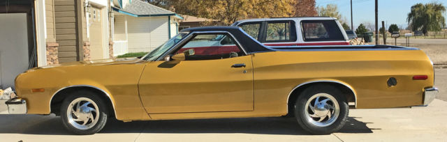 1973 Gold Ford Ranchero Coupe Pickup