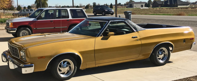 1973 Gold Ford Ranchero Coupe Pickup
