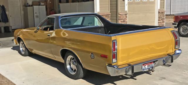 1973 Gold Ford Ranchero Coupe Pickup