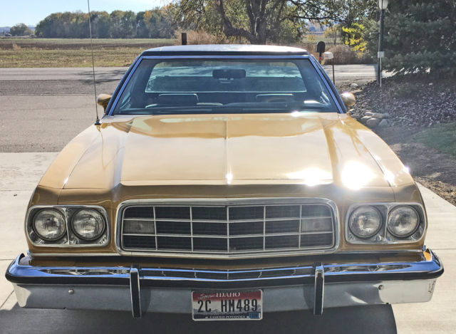 1973 Gold Ford Ranchero Coupe Pickup