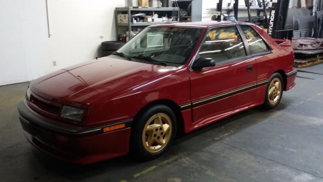 1989 Red Dodge Shadow Hatchback