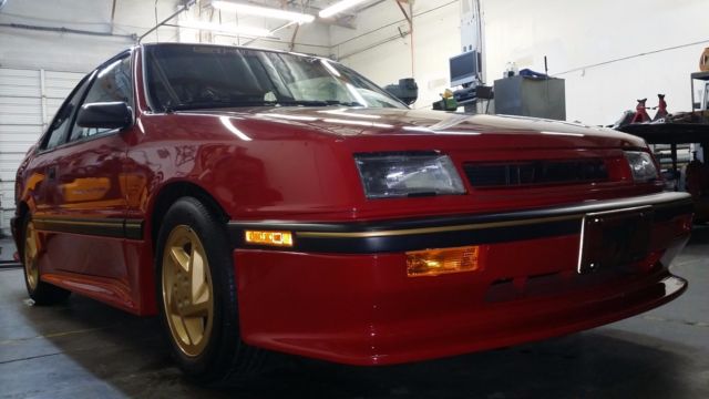 1989 Red Dodge Shadow Hatchback