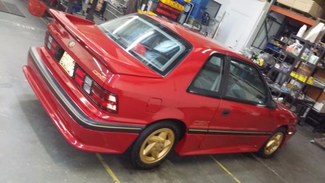 1989 Red Dodge Shadow Hatchback