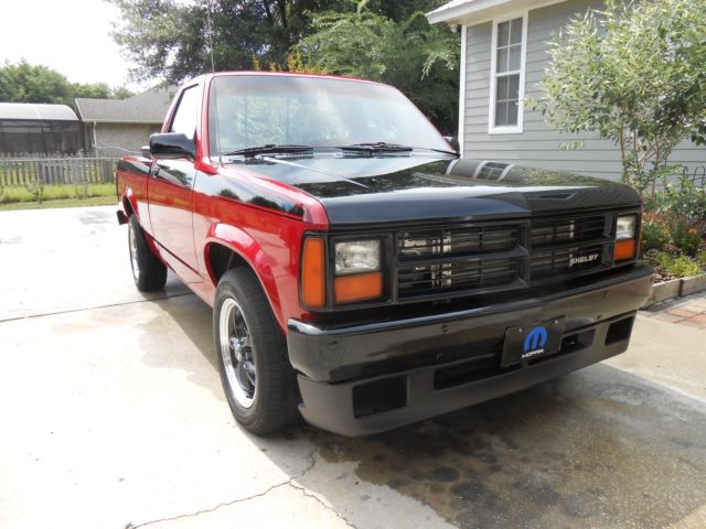 1989 Red Dodge Dakota Standard Cab Pickup