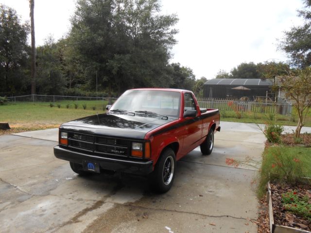 1989 Red Dodge Dakota Standard Cab Pickup