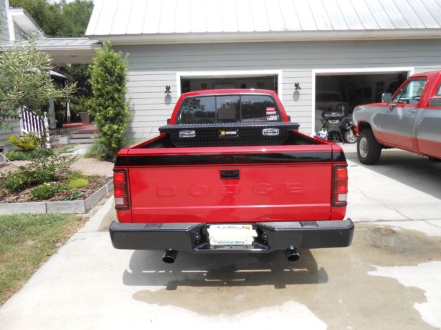 1989 Red Dodge Dakota Standard Cab Pickup