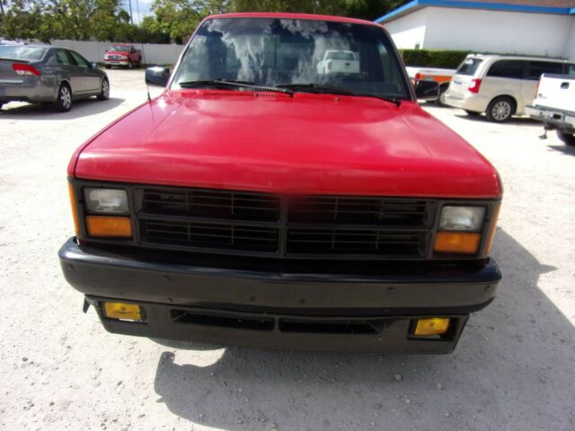 1989 Red Dodge Dakota Standard Cab Pickup