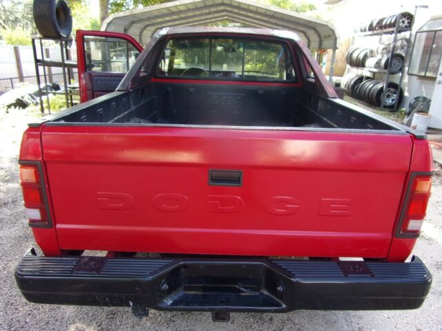 1989 Red Dodge Dakota Standard Cab Pickup