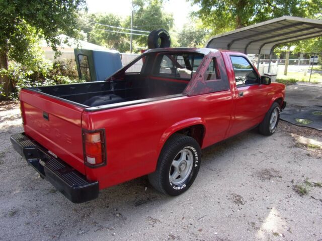 1989 Red Dodge Dakota Standard Cab Pickup