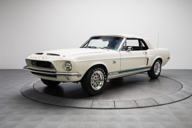 1968 White Ford Mustang Convertible