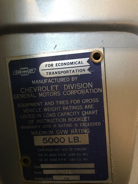 1958 Blue Chevrolet C/K Pickup 1500 Standard Cab Pickup