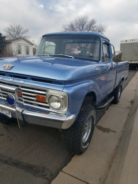 1966 Blue Ford F-100 Standard Cab Pickup