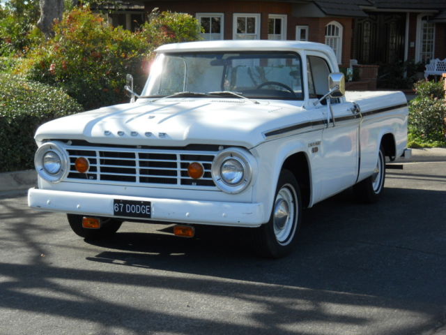 1967 WHITE Dodge Other Pickups SHORTBED