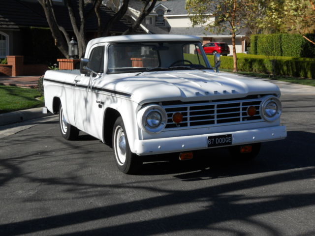 1967 WHITE Dodge Other Pickups SHORTBED