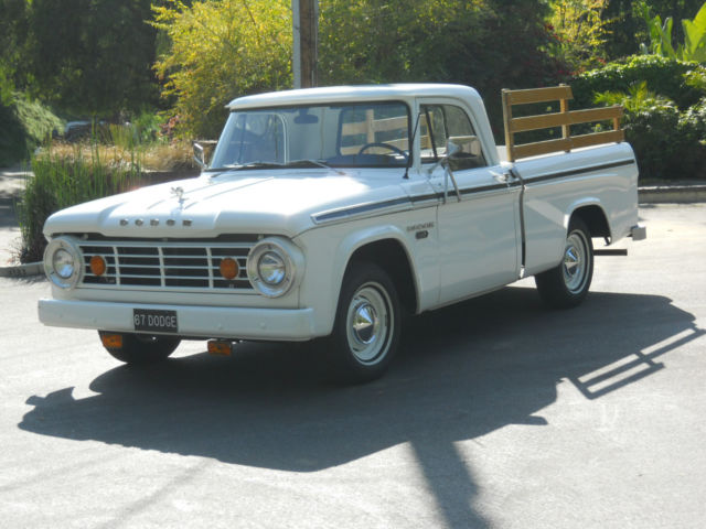 1967 WHITE Dodge Other Pickups SHORTBED