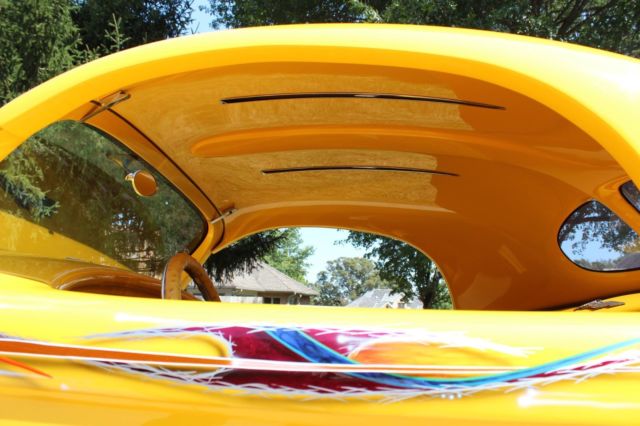 1941 Yellow With Custom Graphics Willys Custom Coupe / Convertible