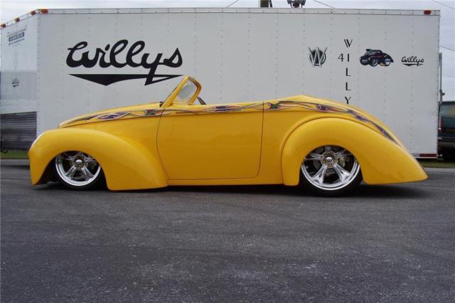 1941 Yellow With Custom Graphics Willys Custom Coupe / Convertible