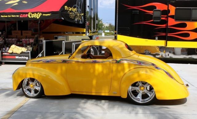 1941 Yellow With Custom Graphics Willys Custom Coupe / Convertible