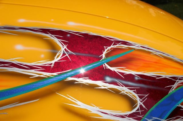 1941 Yellow With Custom Graphics Willys Custom Coupe / Convertible