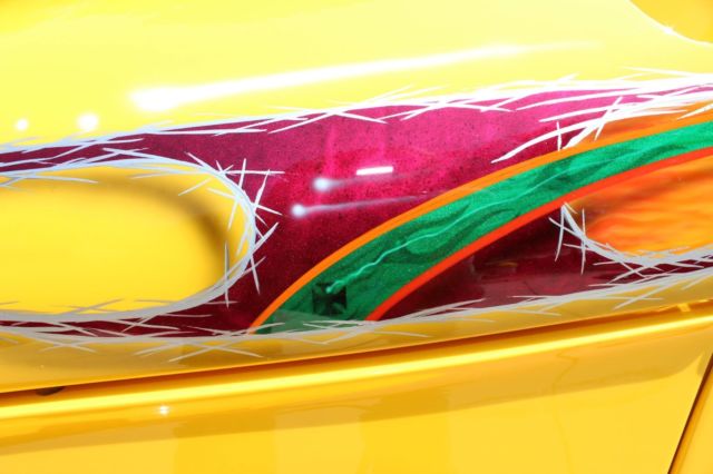 1941 Yellow With Custom Graphics Willys Custom Coupe / Convertible