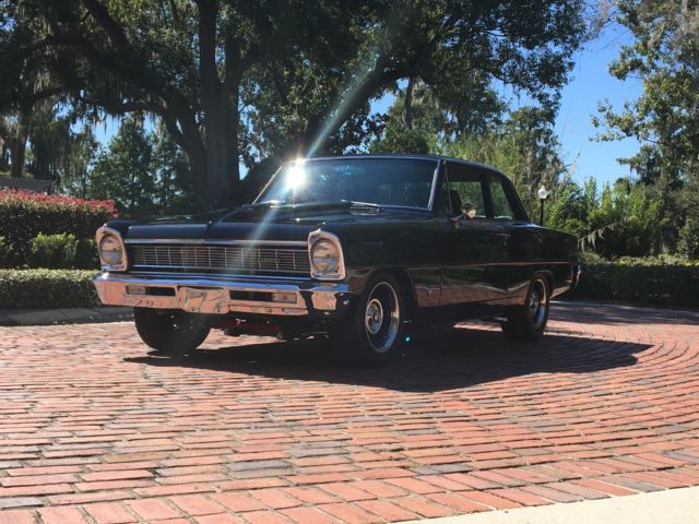 1966 Black Chevrolet Nova Coupe