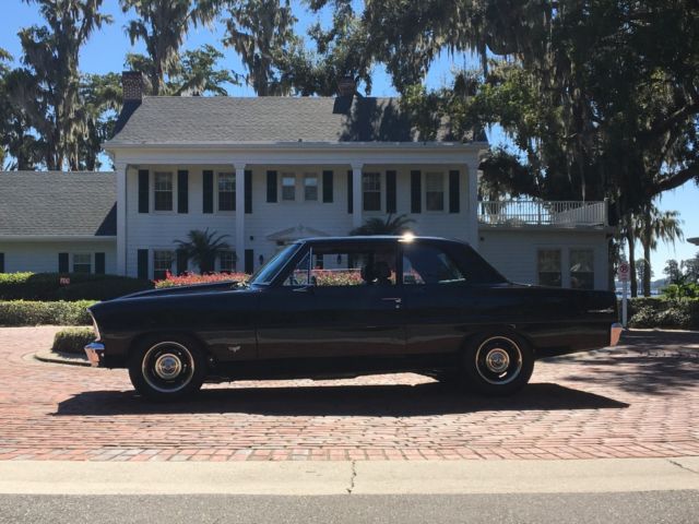 1966 Black Chevrolet Nova Coupe