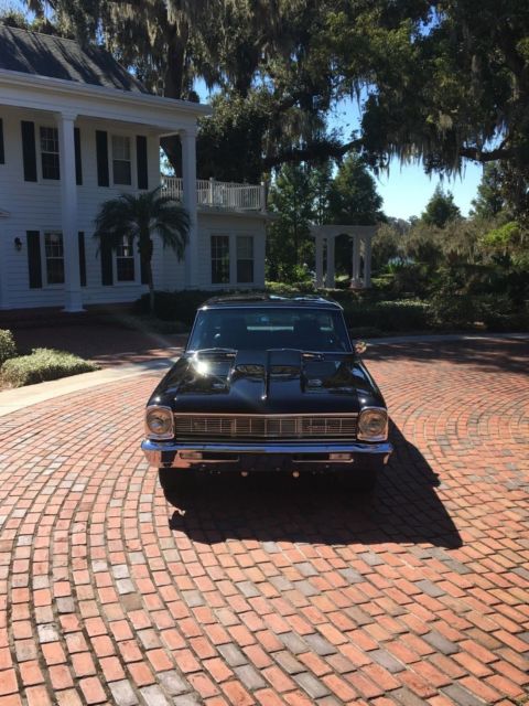 1966 Black Chevrolet Nova Coupe