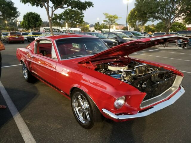 1967 Red Ford Mustang Fastback