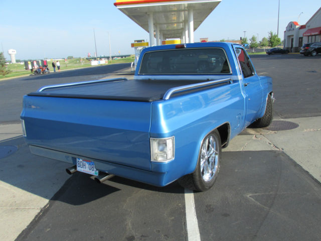 1985 CUSTOM BLUE WITH FLAMES THAT CHANGE COLORS GMC Sierra 1500 SHORT BED