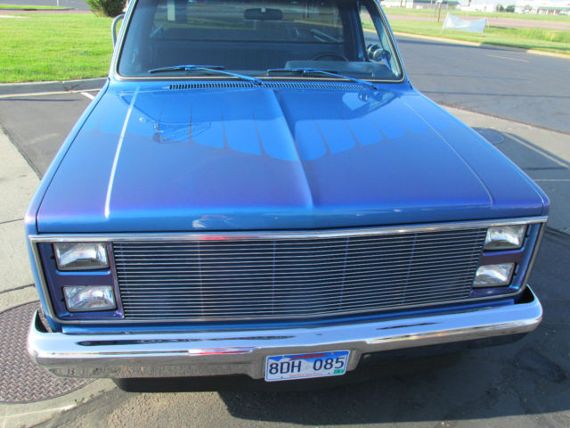 1985 CUSTOM BLUE WITH FLAMES THAT CHANGE COLORS GMC Sierra 1500 SHORT BED