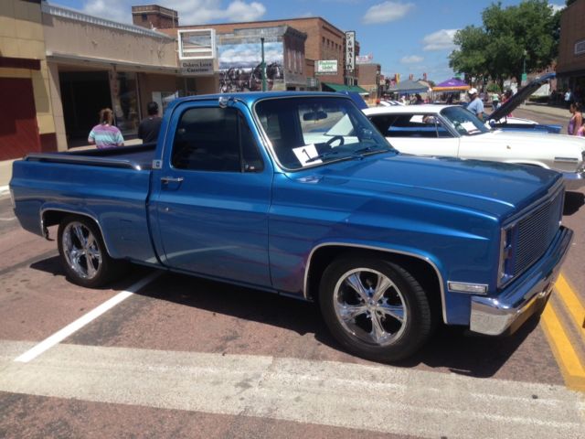 1985 CUSTOM BLUE WITH FLAMES THAT CHANGE COLORS GMC Sierra 1500 SHORT BED