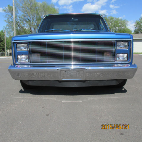 1985 CUSTOM BLUE WITH FLAMES THAT CHANGE COLORS GMC Sierra 1500 SHORT BED