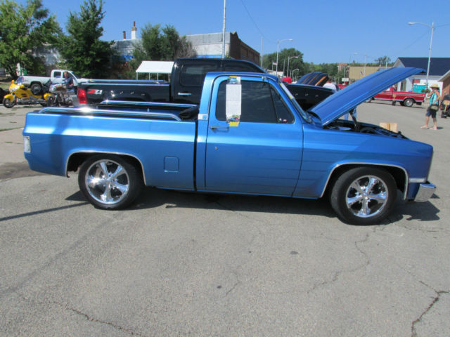 1985 CUSTOM BLUE WITH FLAMES THAT CHANGE COLORS GMC Sierra 1500 SHORT BED