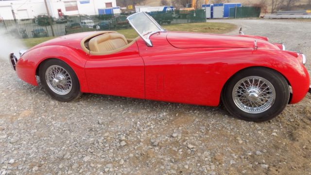 1954 red Jaguar XK