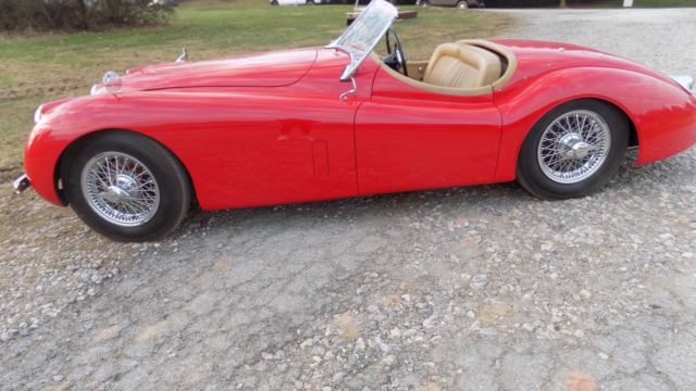 1954 red Jaguar XK