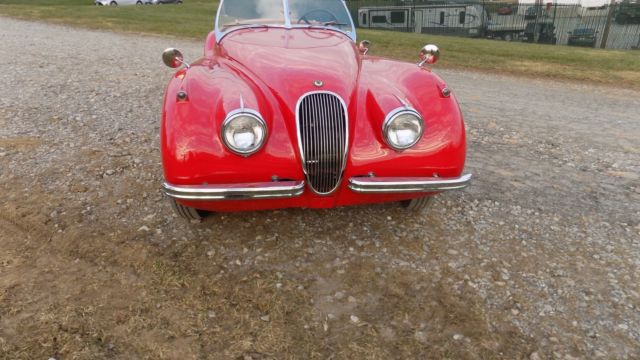 1954 red Jaguar XK