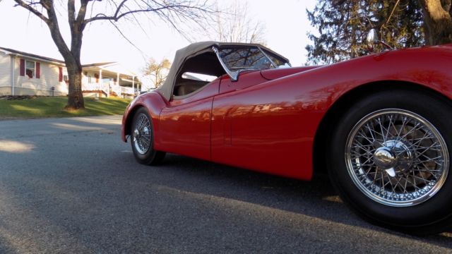 1954 red Jaguar XK