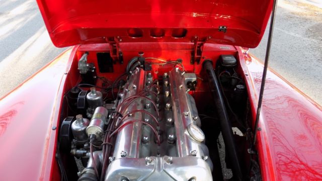 1954 red Jaguar XK